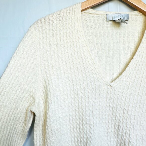 VINTAGE Mac Duff Cable Knit Fine Cashmere Sweater Size XL - Picture 1 of 7